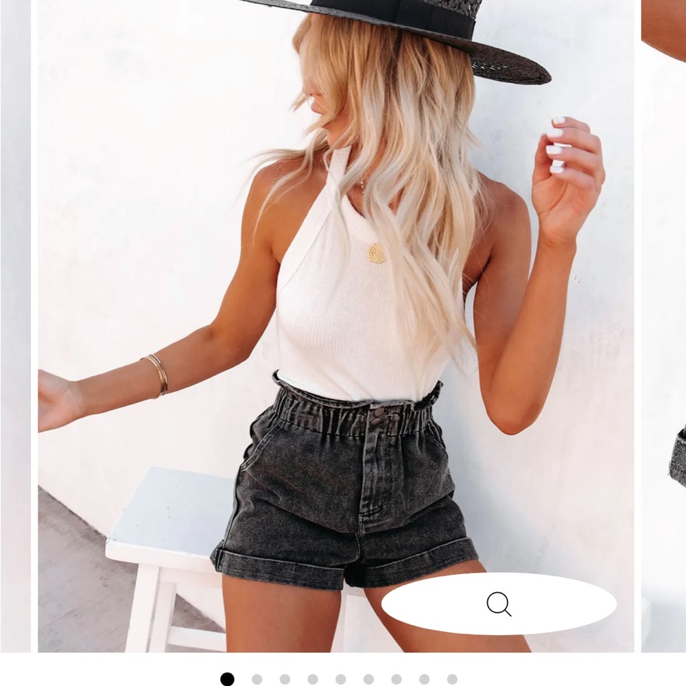 Turner High Rise Vintage Denim shorts faded black…